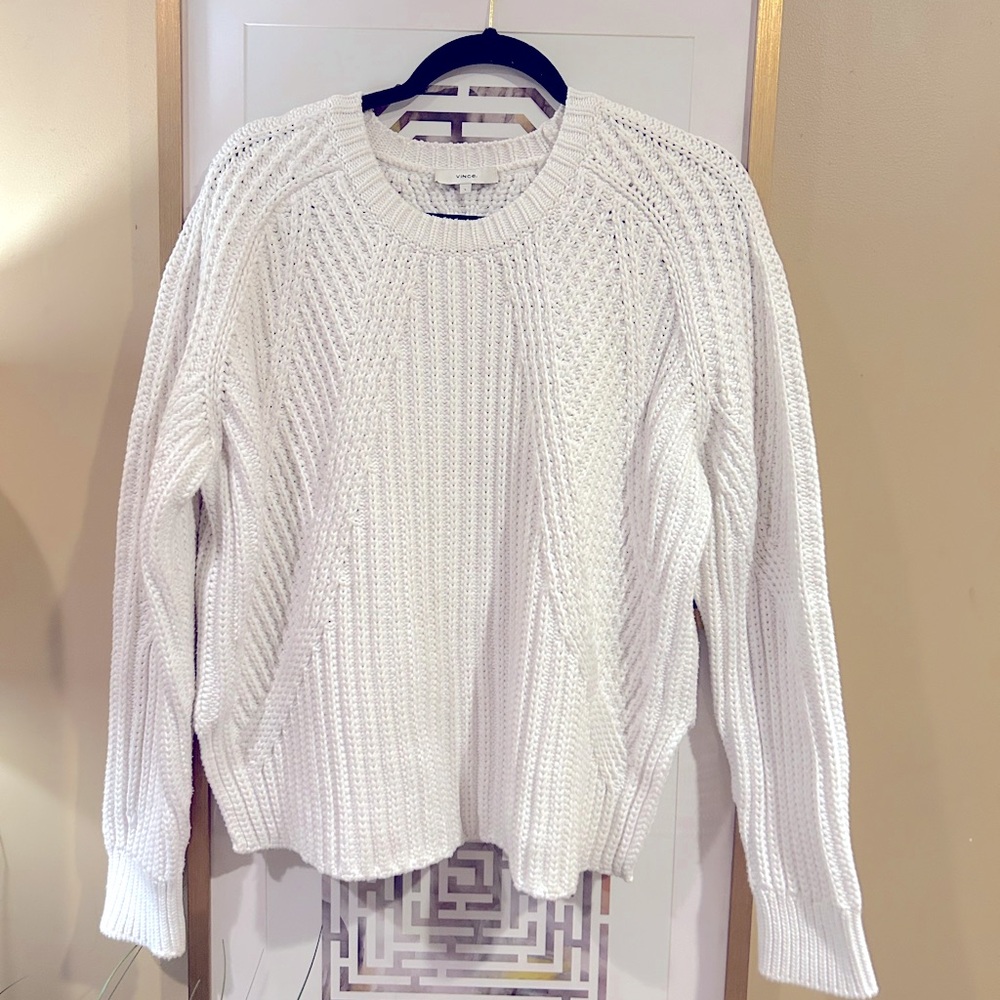 Vince White Crew Neck Sweater